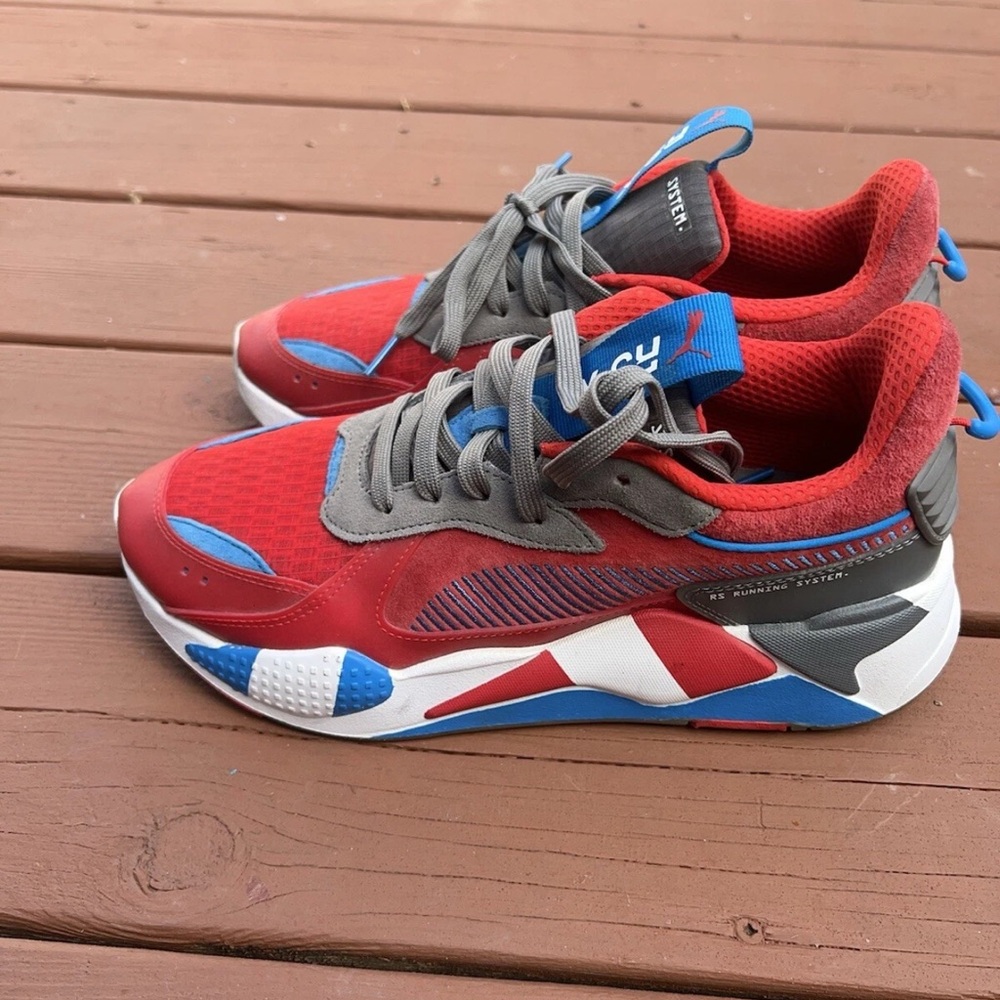 Puma Red and Blue RS-X Sneakers Spider-Man - Picture 4 of 6